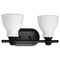 Nuvo Russel - 2 Light Vanity - Matte Black with Satin White Glass 60/8022 - alternate 1